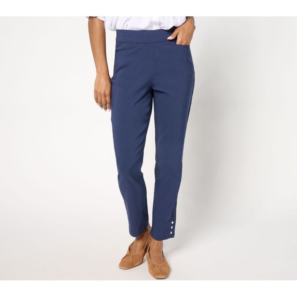 SUNNYLiFE Women's Pants Sz XS Denim & Co. Signature Smart Ankle Pant Blue